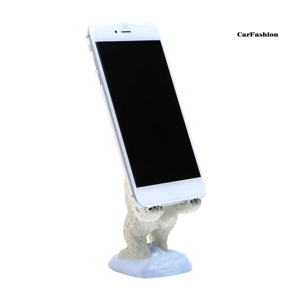 CAR|Smart Polar Bear Lazy Mobile Phone Holder Resin Bracket Support Desktop Decor
