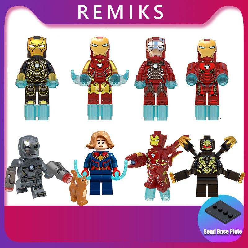 Mô Hình Đồ Chơi Lắp Ráp Nhân Vật Iron Man MK85 Captain Marvel Outrder WM6055 Trong Avengers 4