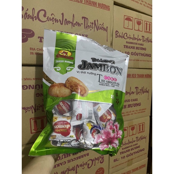 Bánh cuộn jambon Thanh Hương gói 400gr kèm quà tặng date mới sỉ sl