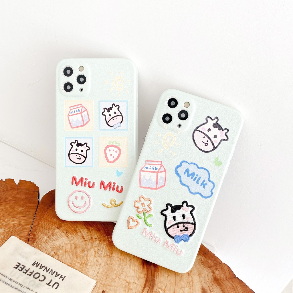 Ốp lưng iphone Miu Miu thêu viền chống va đập 5/5s/6/6plus/6s/6splus/7/7plus/8/8plus/x/xr/xs/11/12/pro/max/plus/promax