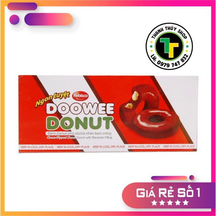 Bánh Donut hiệu Doowee nhiều vị chọn lựa hộp siêu đẹp bánh siêu ngon loại 150g