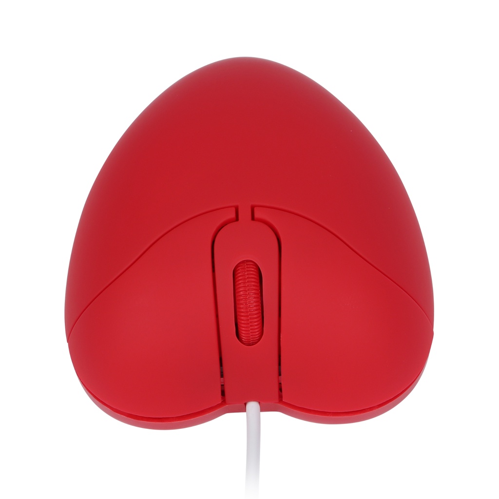 Chuột Quang Có Dây USB 3D Hình Trái Tim Đỏ Hoạt Hình 3 Nút Bấm Dành Cho Laptop / Máy Tính Để Bàn / Notebook