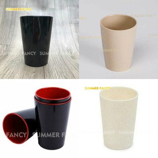 Ly melamine chịu nhiệt phíp 7.8 x 11.2 cm cốc uống trà nhựa đen bóng, nâu bóng - Cup mup - F-LY25