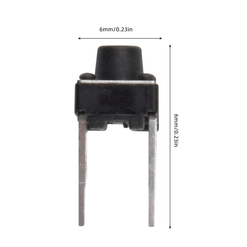 Set 100 công tắc PCBFUN 6x6x 6mm /7mm /8mm /9mm /10mm 2 pin màu đen