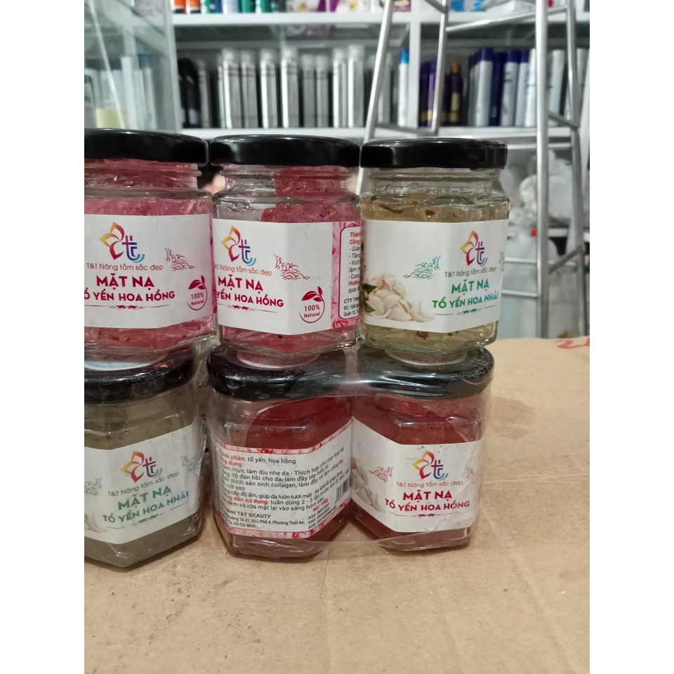 MẶT NẠ TỔ YẾN COLAGEN HÓA HỒNG HOA NHÀI 100G TỪ THIÊN NHIÊN