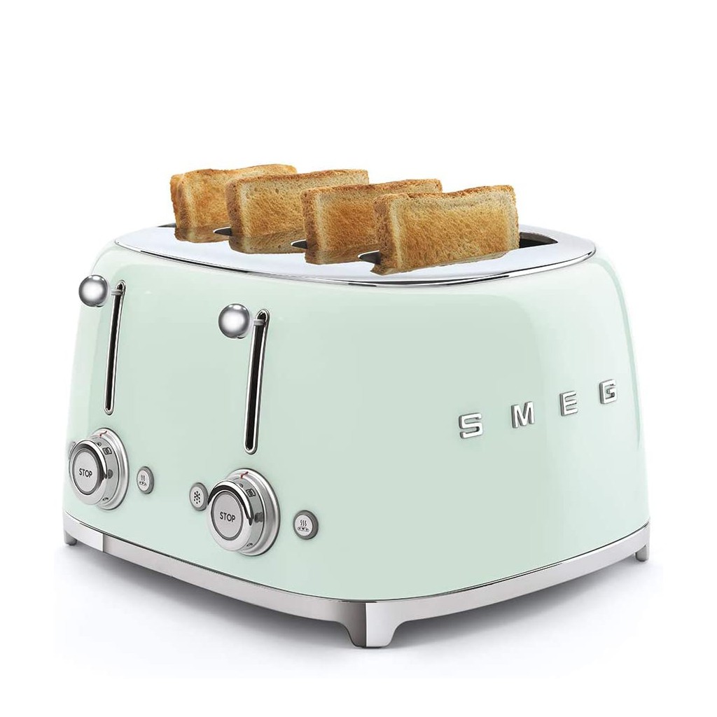 Máy Nướng Bánh Mì Sandwhich Smeg TSF03PGEU Pastel Green, Thiết Kế Sang Trọng, Nướng Bánh Giòn - Nhập Khẩu Từ Đức