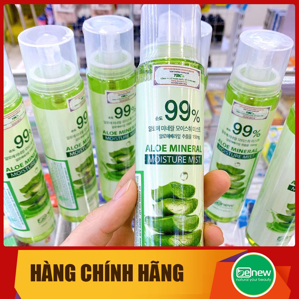 Xịt khoáng dưỡng ẩm Lô Hội Benew 150ml
