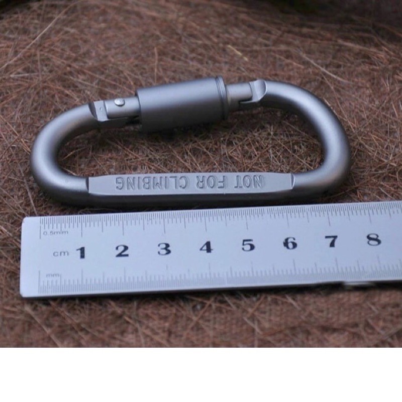 Móc khóa carabiner chữ  D 8cm đi phượt - Móc khoá đa năng ngon bổ rẻ