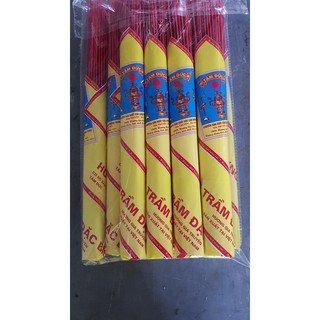 Bịch 10 bó hương (nhang) trầm thảo mộc vàng Hà Nội bó 62 nén nguyên liệu 100% tự nhiên. Nhà SX nhang Tâm Đức - Minh Đức
