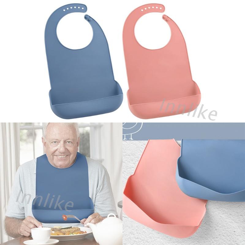 Yếm Ăn Bằng Silicon Chống Thấm Nước / Dầu Cho Người Lớn Tuổi
