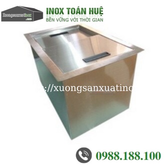 Thùng đựng đá inox giữ nhiệt âm bàn-Thùng đá inox 3 lớp