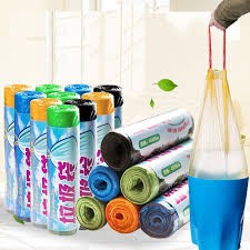 Túi Đựng Rác Sinh Học Có Quai Rút Biclean Tự Phân Hủy Bảo Vệ Môi Trường 1 Cuộn 15 Túi