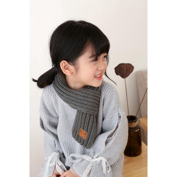 Khăn len quàng cổ cho bé khăn choàng cổ trẻ em kiểu dáng Hàn Quốc mẫu 2022