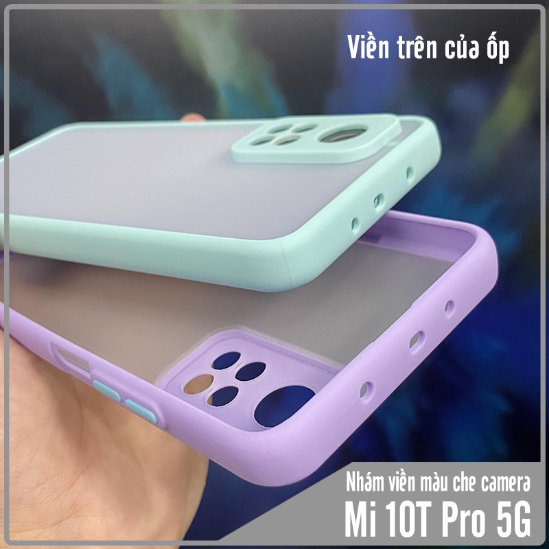 Ốp lưng cho Xiaomi Mi 10T Pro - Redmi K30S trong nhám viền màu che camera