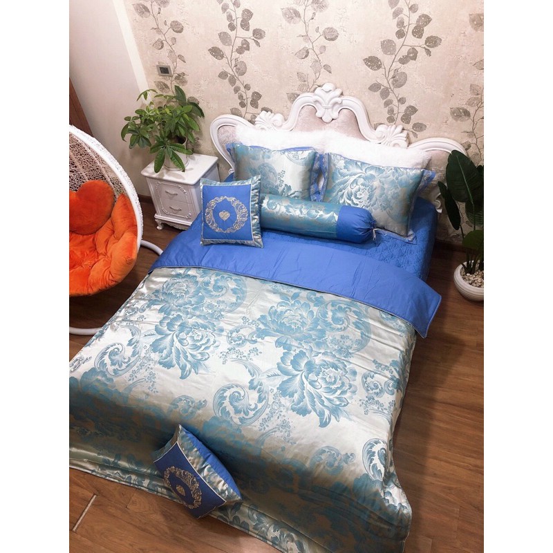 SET GẤM LỤA CAO CẤP 7 MÓN(GẠT SANG TRÁI ĐỂ XEM THÊM MẪU )