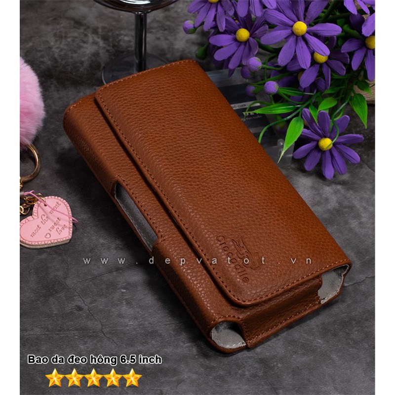Bao da điện thoại đeo hông , thắt lưng 6 inch