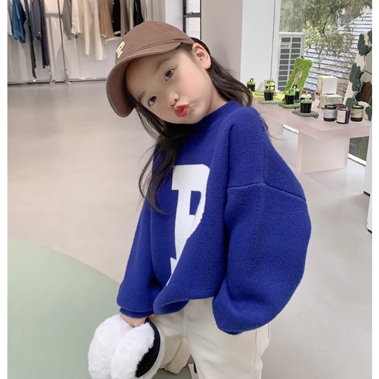 ÁO LEN CHỮ P CỰC CHẤT CHO BÉ TRAI- BÉ GÁI SIZE 80-140CM (ẢNH THẬT - 2PIC CUỐI)