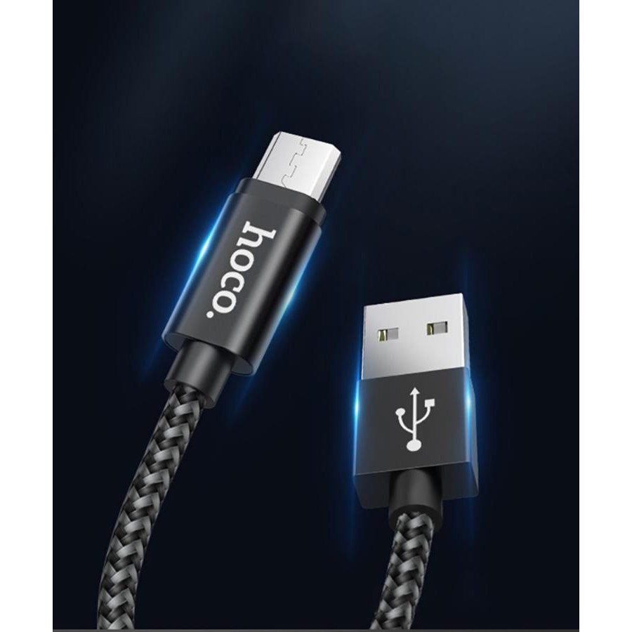 Cáp Sạc Nhanh MICRO USB Hoco X14 MAX Cho Android Dây Dù 1M Chống Đứt - BH 3 tháng 1 đổi 1