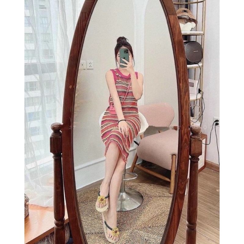 VÁY LEN KẺ CẦU VỒNG