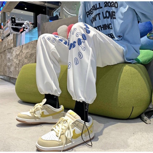 Quần Jogger Nam Chất Liệu Nỉ POUS Cao Cấp 3 Màu Có Dây Rút Chân Phối Hình Chữ 3D Đẹp Form Rộng Thoải Mái Phối Đồ Trent [