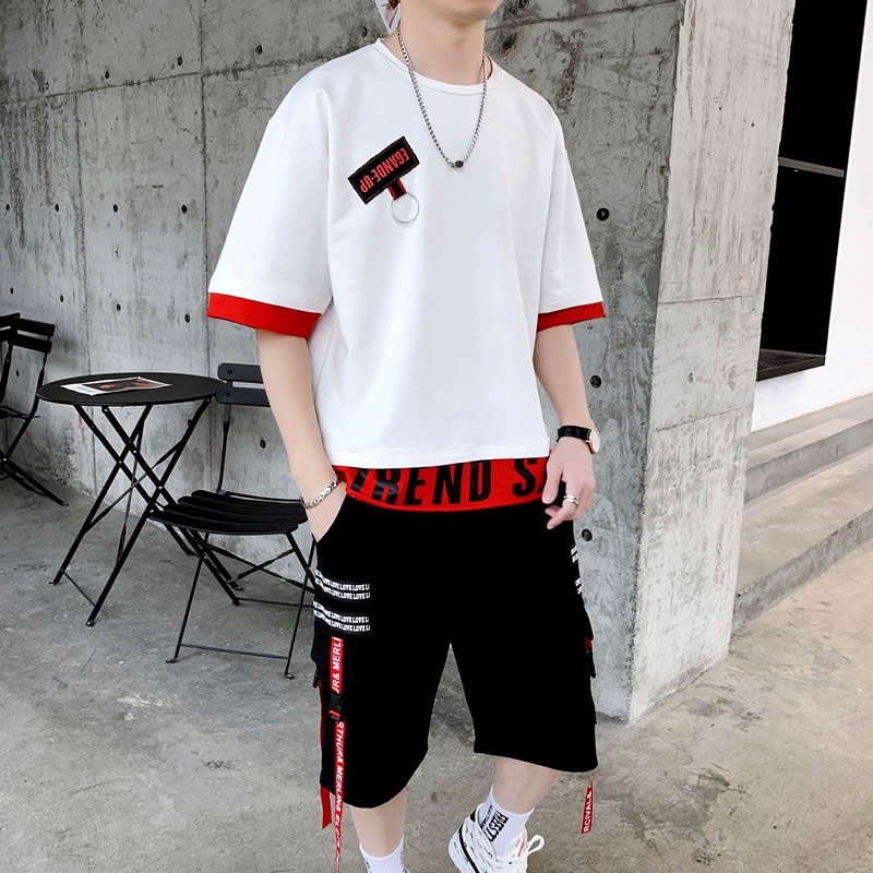 Bộ Quần Áo Thun Nam Thể Thao Mùa Hè EGAND E - UP Quần Phối Dây Chữ Cá Tính Thời Trang SEPTEMBERGIRL1989 SET NAM 9000038 | BigBuy360 - bigbuy360.vn