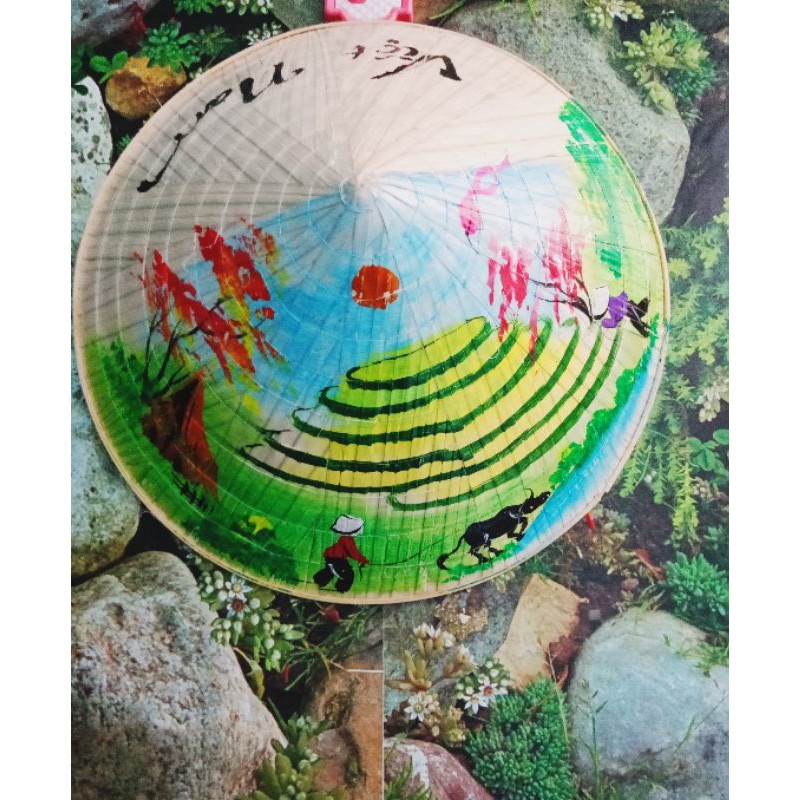 Nón lá vẽ đồng quê cổ truyền cho bé