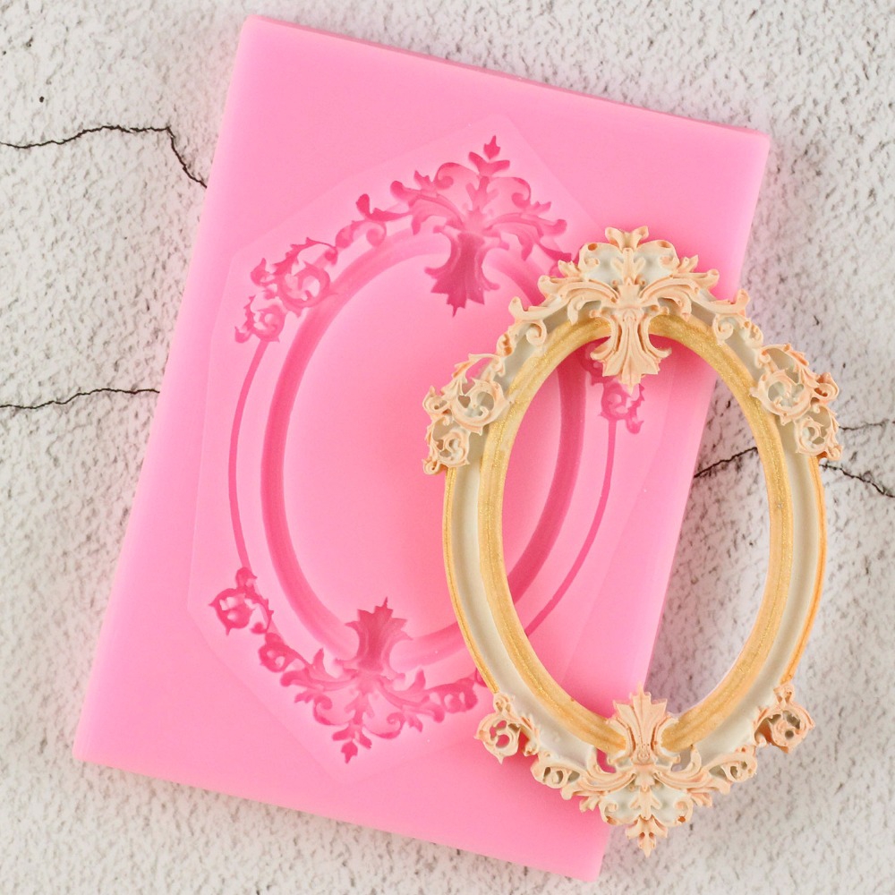 1 Khuôn Silicone Tạo Hình Khung Ảnh 3D Trang Trí Bánh