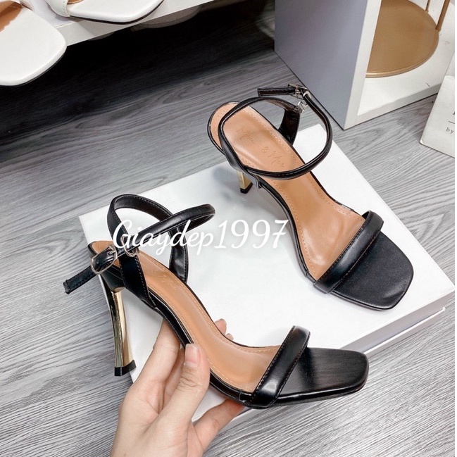 Sandal Cao Gót 9 Phân, Gót Nhọn Mạ Đồng HÓT Hè 2022 mã OOOO