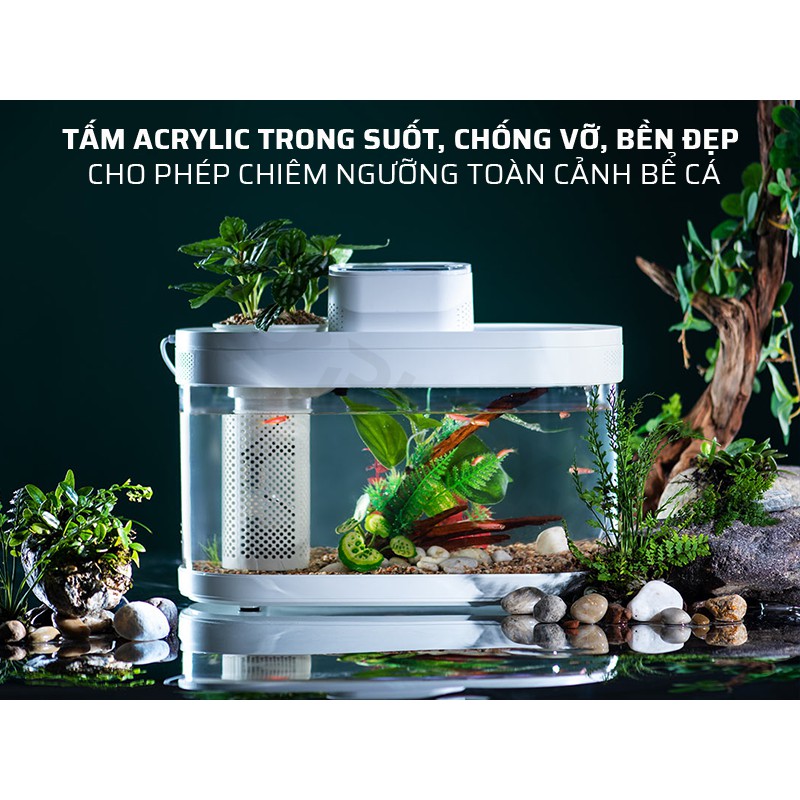 Bể Cá Thủy Sinh Thông Minh XIAOMI TANK PRO, Hồ Nuôi Cá Tích Hợp Trồng Cây Tiện Lợi