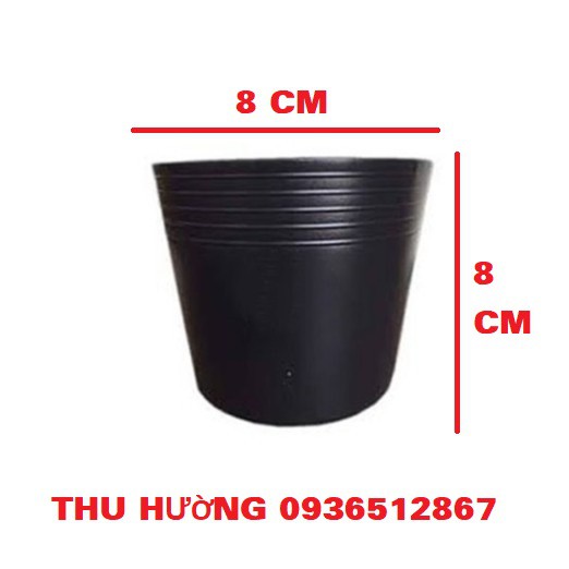 Combo 50 Cái Chậu nhựa đen 8x8 trồng - ươm cây Loại Dày- Dẻo-Bền