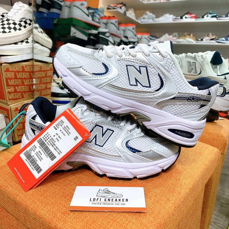 GIÀY NEW.BALANCE 530 WHITE 1:1 SC [ FULL BOX + FREE SHIP ] Giầy NB530 trắng đen phong cách mới