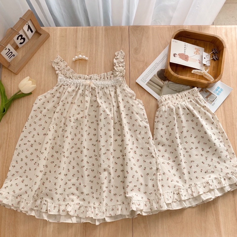 SET đồ bộ hoa nhí viền bèo - 22.Lystore
