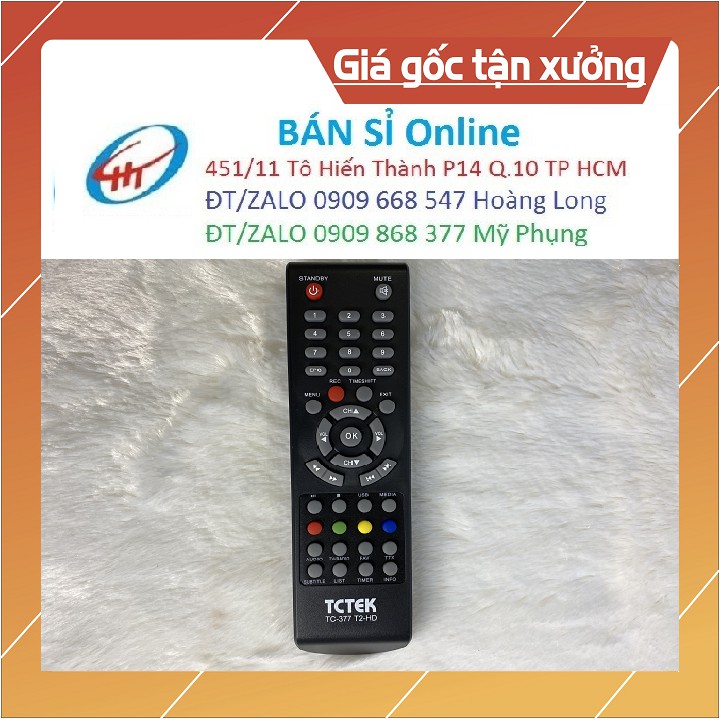 5 Điều khiển đầu thu kỹ thuật số DVB T2 TCTEK TC 377 HÀNG CHÍNH HÃNG.