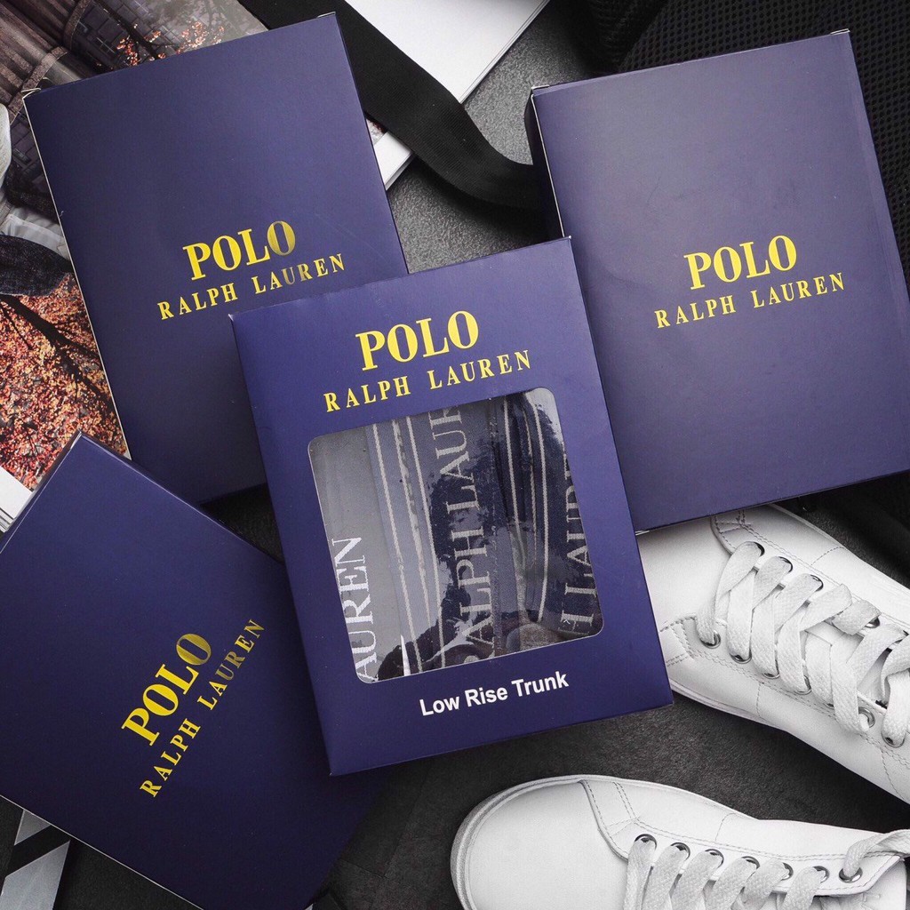 Hộp 3 Quần lót nam DÁNG SỊP ĐÙI BOXER cotton co giãn 4 chiều POLO Rauph Lauren có cửa túi trước
