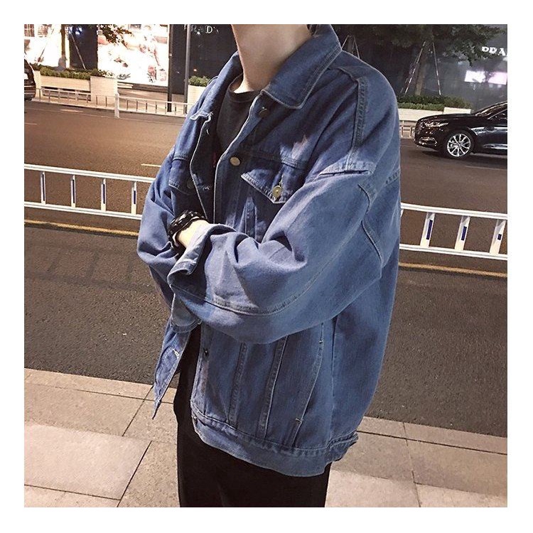 Japanese fashion denim jacket wild handsome schoolgirl badger jacket