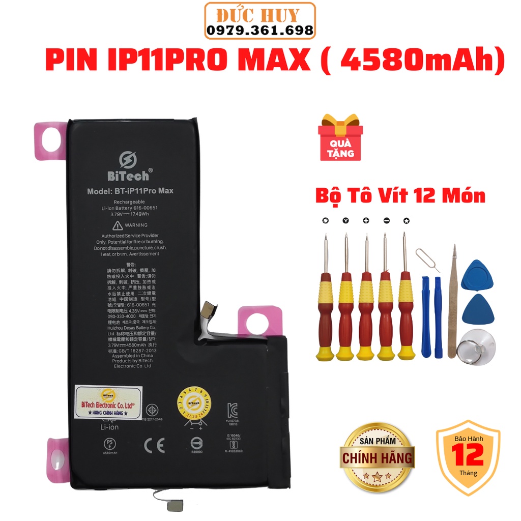 Pin IP11Pro Max Dung Lượng Cao BiTech BT-IP11 PRO MAX( 4580 mAh )
