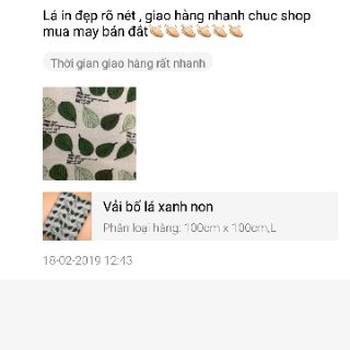 Vải bố lá xanh