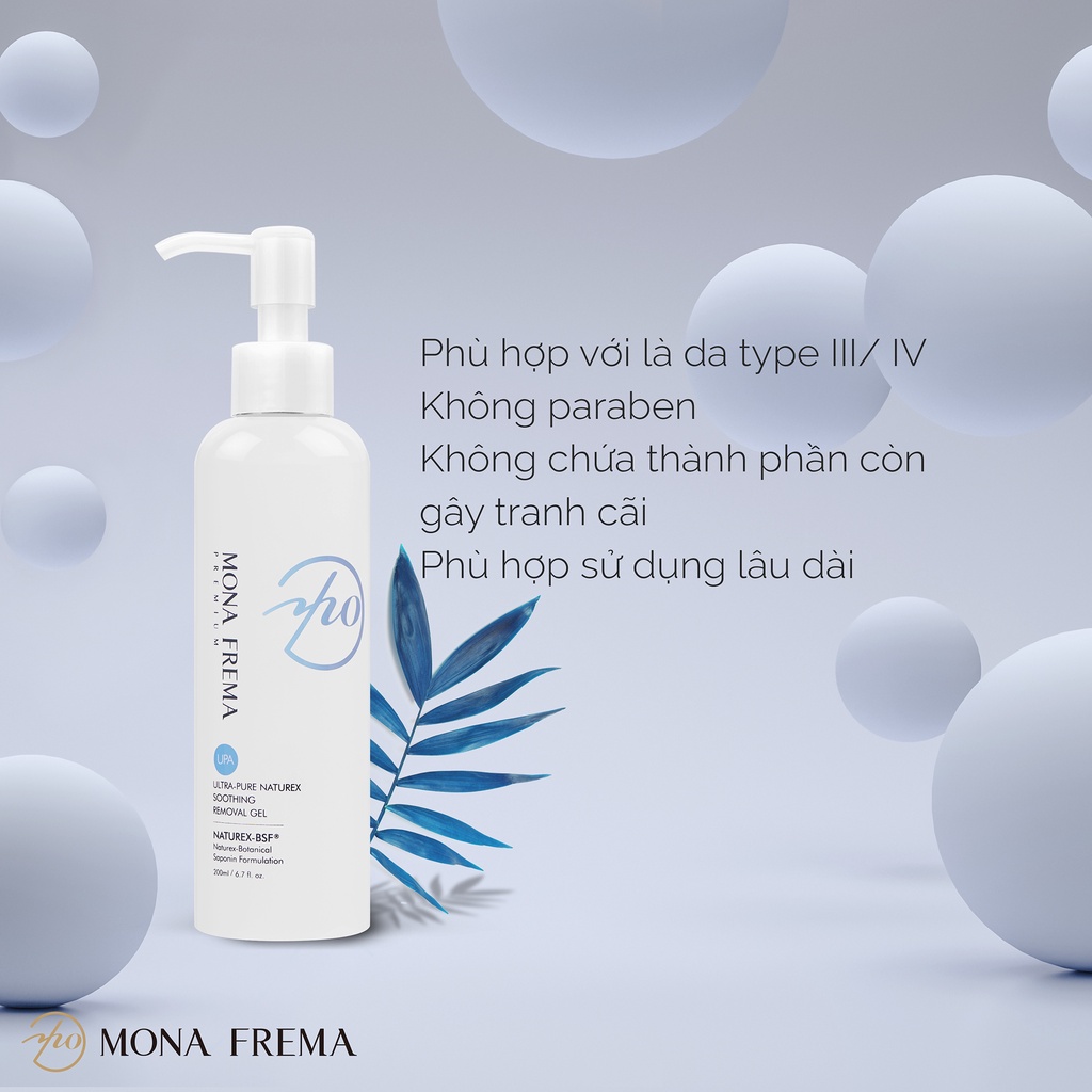 Gel tẩy trang cho da nhạy cảm Mona Frema UPA Soothing Removal Gel 200ml