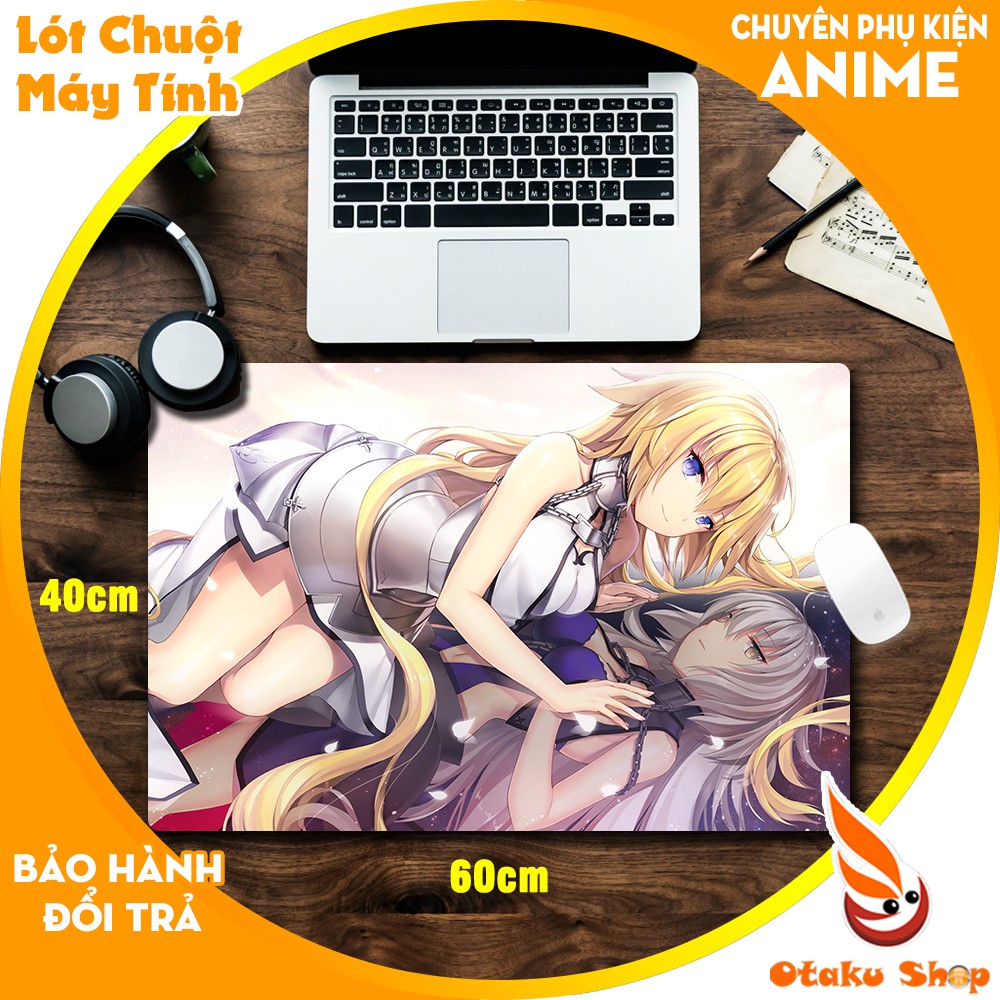 {Mousepad cỡ lớn} Lót chuột Anime Fate Grand Order chất liệu cao su để trên bàn di chuột chơi game kích thước 60x40cm