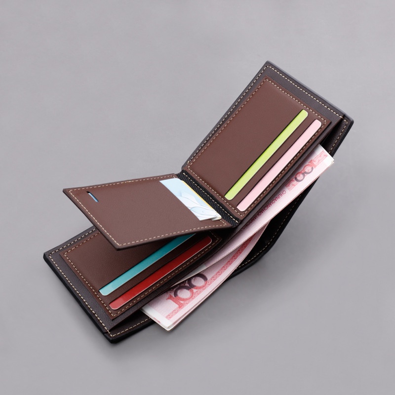 Ví da mềm có khóa kéo đơn giản dành cho nam