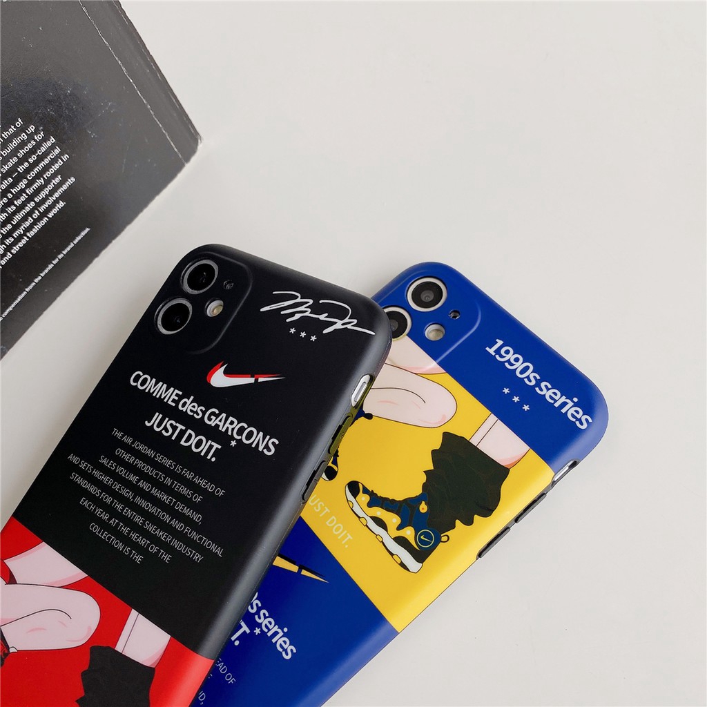 Ốp điện thoại nhựa dẻo họa tiết giày thể thao hoạt hình đáng yêu cho IPHONE 11 PRO MAX 6/6S 7/8 PLUS SE2 X/XS XR XSMAX