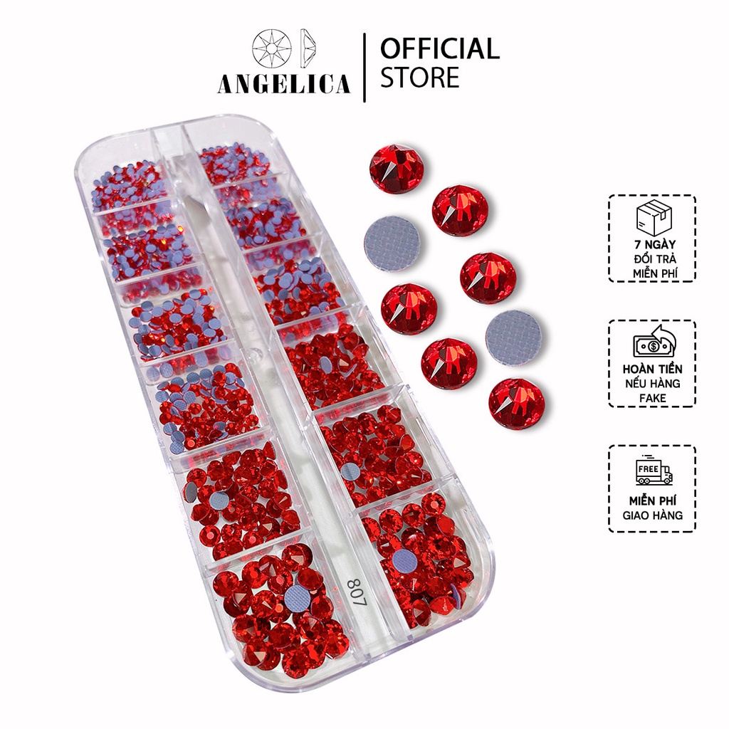 Đá Nail Chân Lưới 16 Khía Nail Light Siam Trang Trí Móng ANGELICA 807