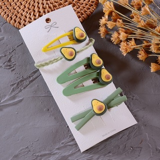 Set kẹp tóc quả bơ 5 món