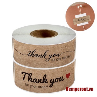 Oemperout❤Cuộn 120 Miếng Dán Chữ thank You for Your Order