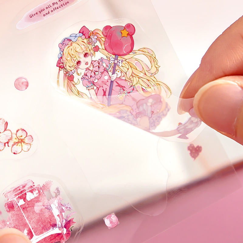 Bộ 100 Sticker Hình Cô Gái Truyện Tranh