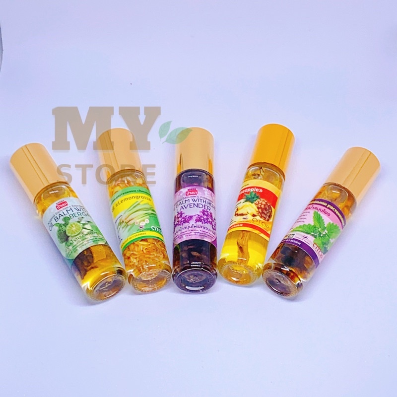 (Chính Hãng) Dầu Lăn Thảo Dược Otop Oil Balm With Herb Thái Lan 8cc/ Nhiều Hương