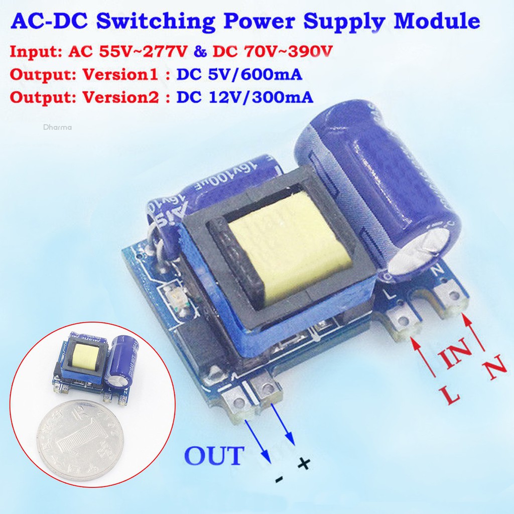 Bảng Mạch Chuyển Đổi Nguồn Điện AC-DC 110V 220V 230V Sang 12V