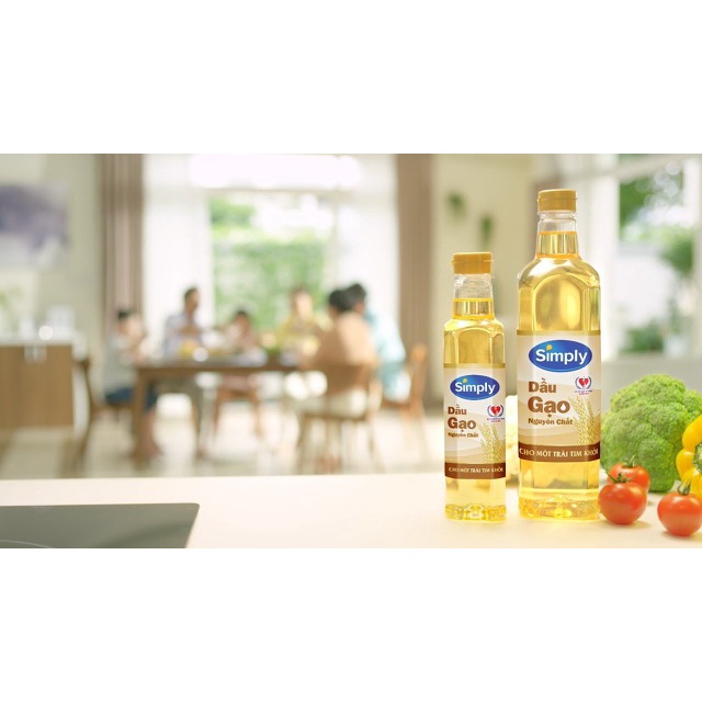 Dầu gạo Simply nguyên chất 2L