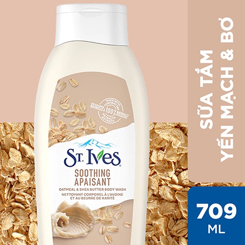 [ Yams Mart ] Sữa tắm dưỡng da [ St.Ives 709 ml ]  ( đủ 3 loại )  muối biển , yến mạch bơ , cam chanh