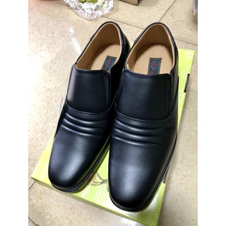 Giày da cao cấp nam thấp cổ lười viền nhăn